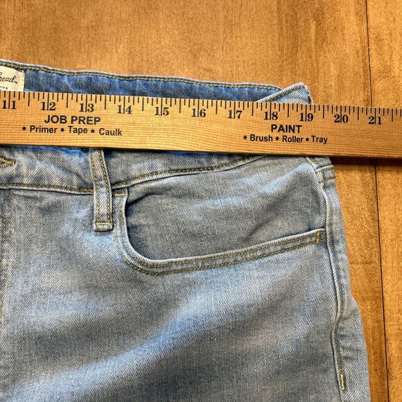 UNIVERSAL THREAD Jeans Womens 17 R Ankle Bootcut Light Wash Grunge Boho Frayed - Picture 9 of 12